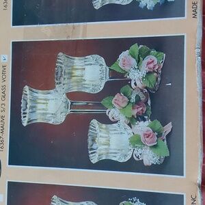 Set‎ Of 3 Glass 16367- Mauve 5/3 Votive